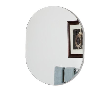 MANMADE 22 x 28 in. Khloe Mini Oval Beveled Modern Bathroom Mirror with Dual Mounting Brackets MA2563784